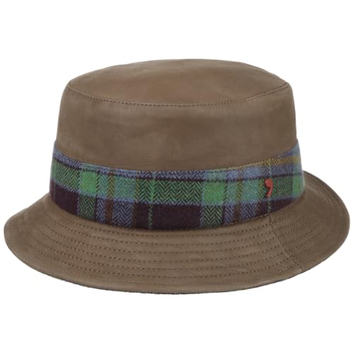 Alfonso D’Este Max Bucket Lederhut Fischerhut Anglerhut Reisehut Herren - Made in Italy mit Futter, Futter Winter Herbst-Winter - M (56-57 cm) braun von Alfonso D’Este