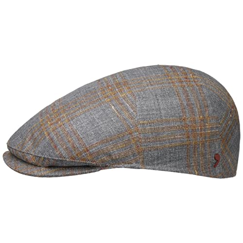 Alfonso D’Este Milavo Flatcap Schirmmütze Schiebermütze Seidencap Wollcap Herren - Made in Italy mit Futter, Schirm Sommer Frühling-Sommer - M (56-57 cm) Denim von Alfonso D’Este