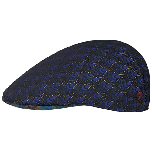 Alfonso D’Este Pavone Flatcap Schirmmütze Schiebermütze Herren - Made in Italy mit Schirm, Futter Winter Herbst-Winter - M (56-57 cm) dunkelblau von Alfonso D’Este