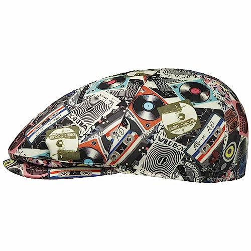 Alfonso D’Este Retro Music Flatcap Schirmmütze Schiebermütze Herren - Made in Italy mit Schirm, Futter Sommer Frühling-Sommer - M (56-57 cm) bunt von Alfonso D’Este