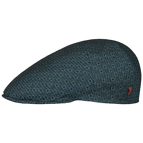 Alfonso D’Este Salvio Flatcap Schirmmütze Schiebermütze Herren - Made in Italy mit Schirm, Futter, Futter Sommer Frühling-Sommer - M (56-57 cm) blau von Alfonso D’Este