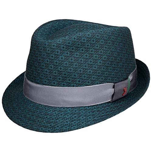 Alfonso D’Este Salvio Trilby Stoffhut Stofftrilby Sommerhut Baumwollhut Damen/Herren - Made in Italy mit Futter, Futter Sommer Frühling-Sommer - L (58-59 cm) blau von Alfonso D’Este