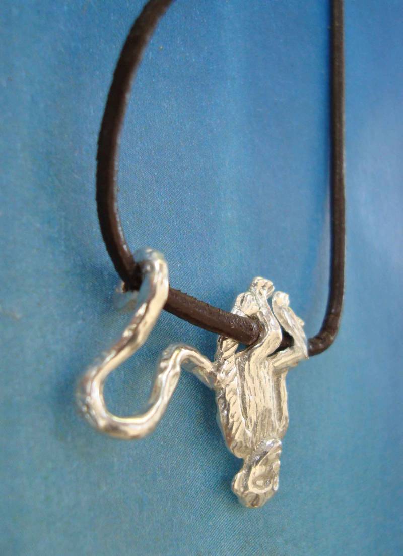 Affe Tier Anhänger Silberschmuck von Algaba