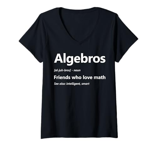 Damen Definition von Witzalgebren an der Mathematikabteilung Lustiger Algebra-Liebhaber T-Shirt mit V-Ausschnitt von Algebra Math Nerd Designs by A Math Lover Student