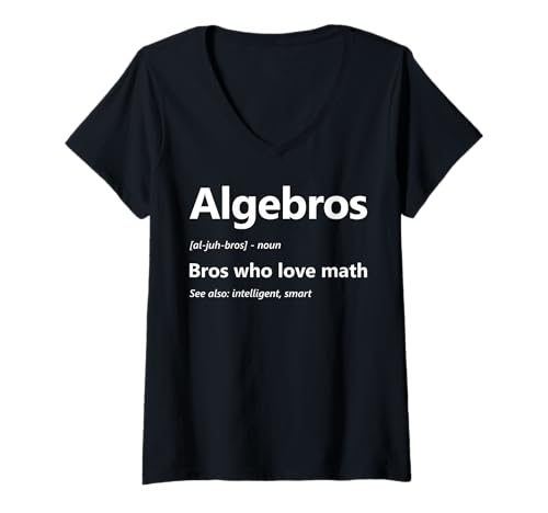 Damen Definition von Witzalgebren an der Mathematikabteilung Lustiger Algebra-Liebhaber T-Shirt mit V-Ausschnitt von Algebra Math Nerd Designs by A Math Lover Student