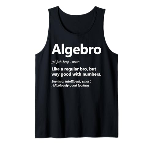 Herren Lustiger Algebra-Liebhaber Algebro Definition Mathe-Nerd Lehrer Tank Top von Algebra Math Nerd Designs by A Math Lover Student