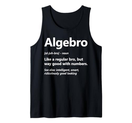 Herren Lustiger Algebra Lover Algebro Definition Mathematik Lehrer Witz Tank Top von Algebra Math Nerd Designs by A Math Lover Student