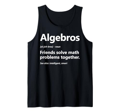 Herren Mathematiklehrer Witz Algebros Definition Lustig Algebra Liebhaber Tank Top von Algebra Math Nerd Designs by A Mathematics Student