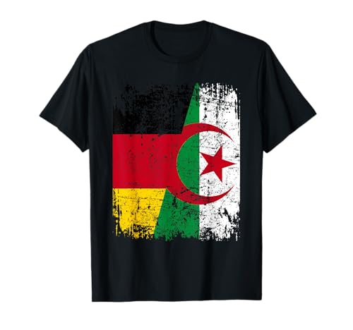 ALGERIEN DEUTSCHLAND Flagge | Damen Herren Kinder | Algerien T-Shirt von Algeria Family Shop