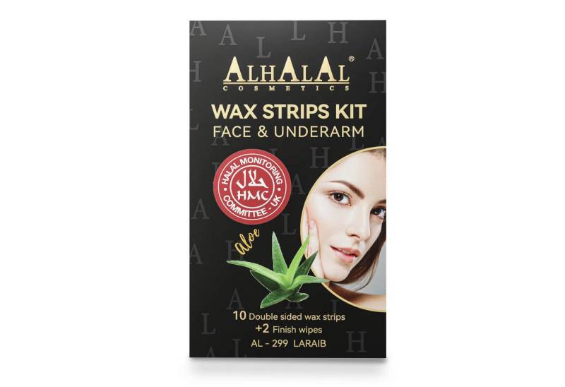 Alhalal Cosmetics Ltd. Kaltwachsstreifen AL-299 Laraib Kaltwachsstreifen – Gesicht & Achsel, Schnelle, Sanfte & Alkoholfreie Haarentfernung von Alhalal Cosmetics Ltd.