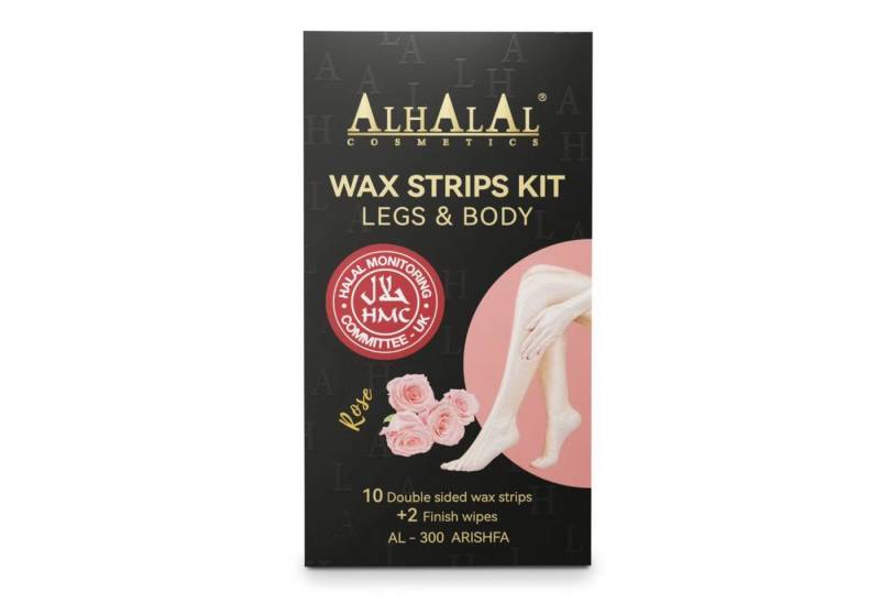 Alhalal Cosmetics Ltd. Kaltwachsstreifen AL-300 Arishfa Kaltwachsstreifen – Beine & Körper, Sanfte, Schnelle & Alkoholfreie Haarentfernung von Alhalal Cosmetics Ltd.