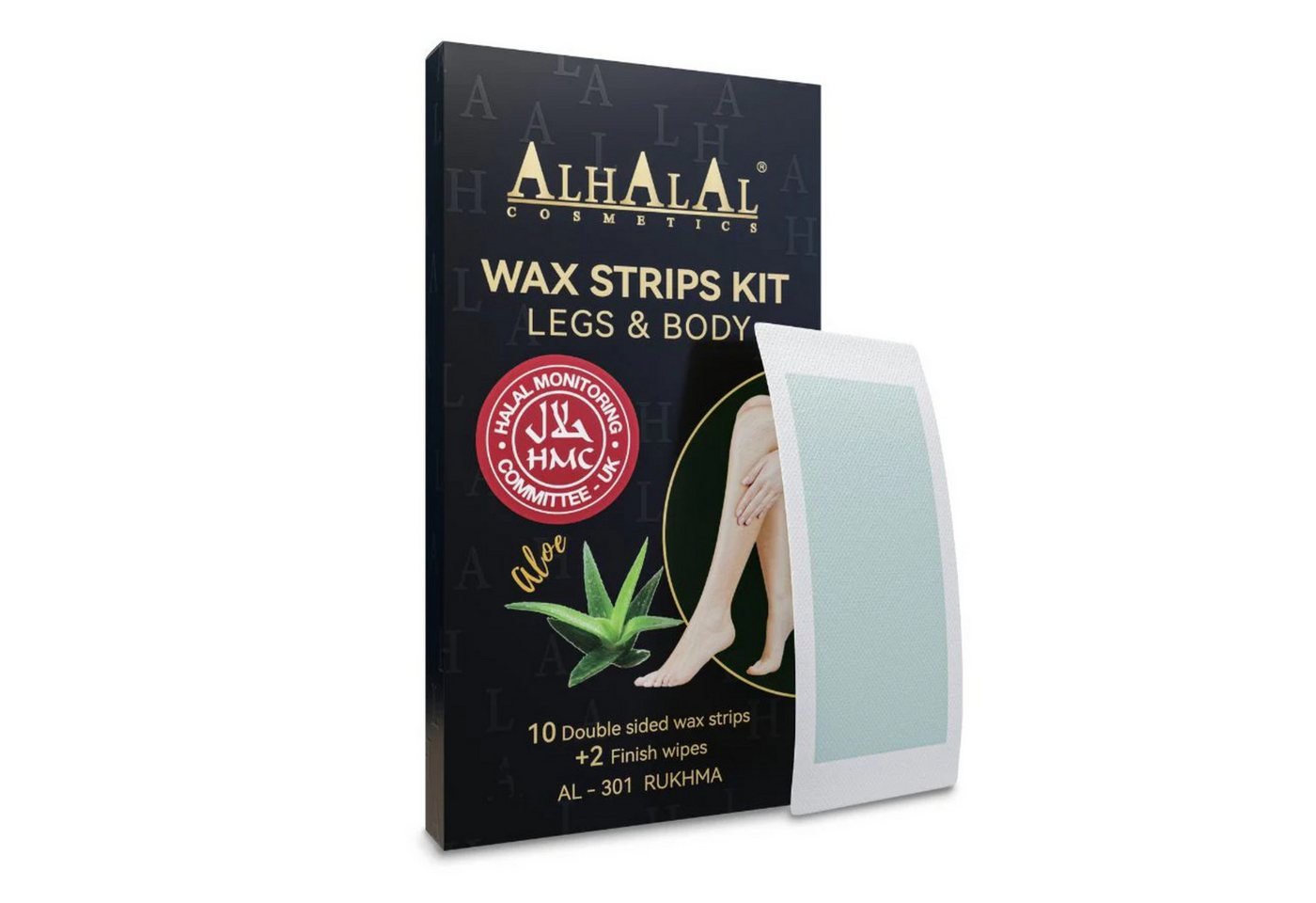 Alhalal Cosmetics Ltd. Kaltwachsstreifen Halal Kaltwachsstreifen – Gesicht, Achseln, Beine & Körper, Sanfte Haarentfernung bis zu 4 Wochen von Alhalal Cosmetics Ltd.