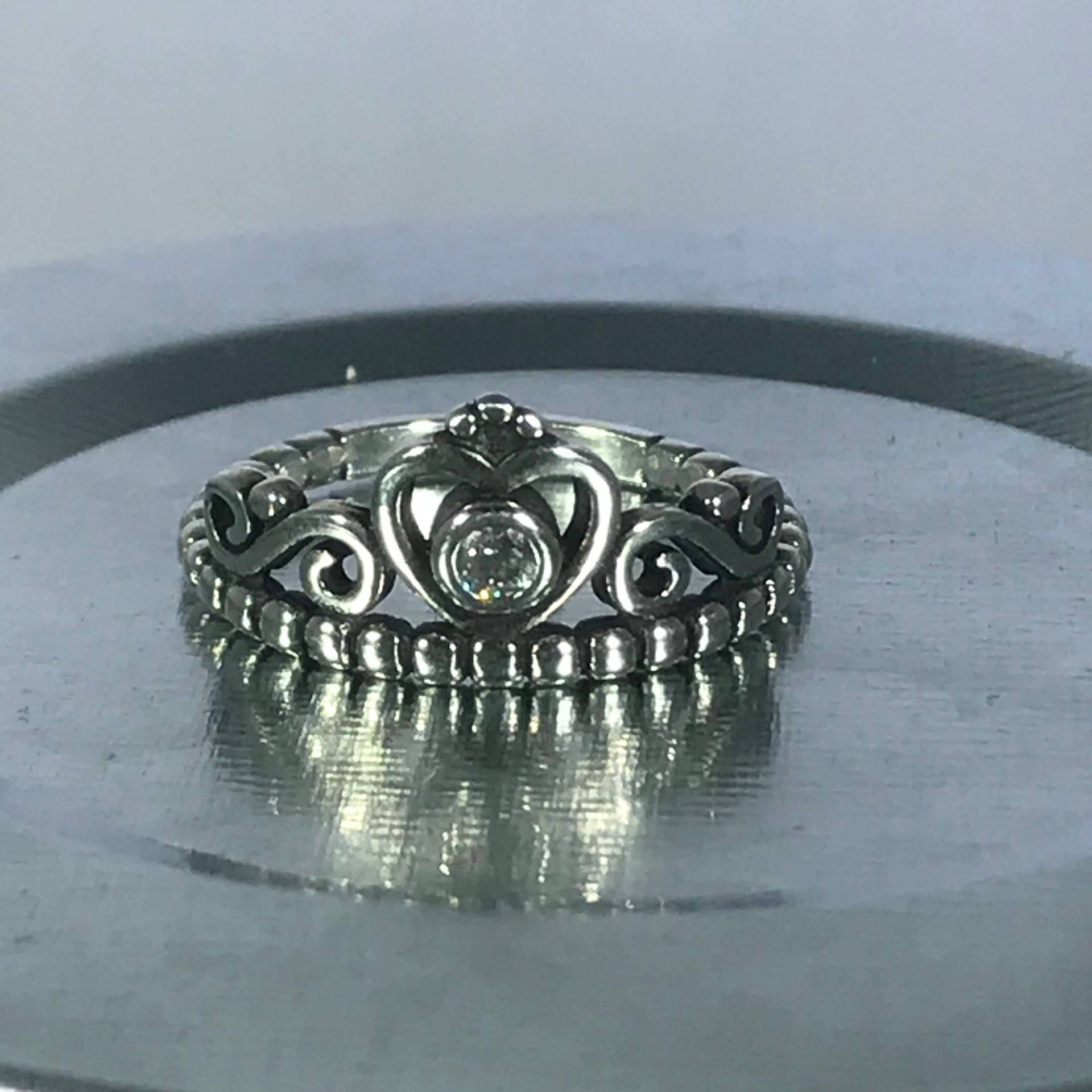 925 Sterling Silber Herz Krone Ring Prinzessin Tiara Stapelbar Edelstein Muster Stil Niedlich Zierlich 925 Sterling Silber Herz Krone Ring Prinzessin Tiara Stapelbar Edelstein Muster Stil Niedlich Zierlich von AliCatJewels