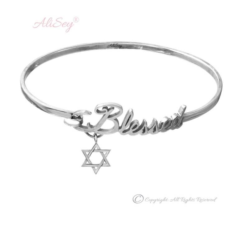 Armreif Blessed Armband Mit Davidstern Anhänger Aus Der Alisey "Blessed" Kollektion." Modell-Nr. Asb06Rh von AliSeyDesigns