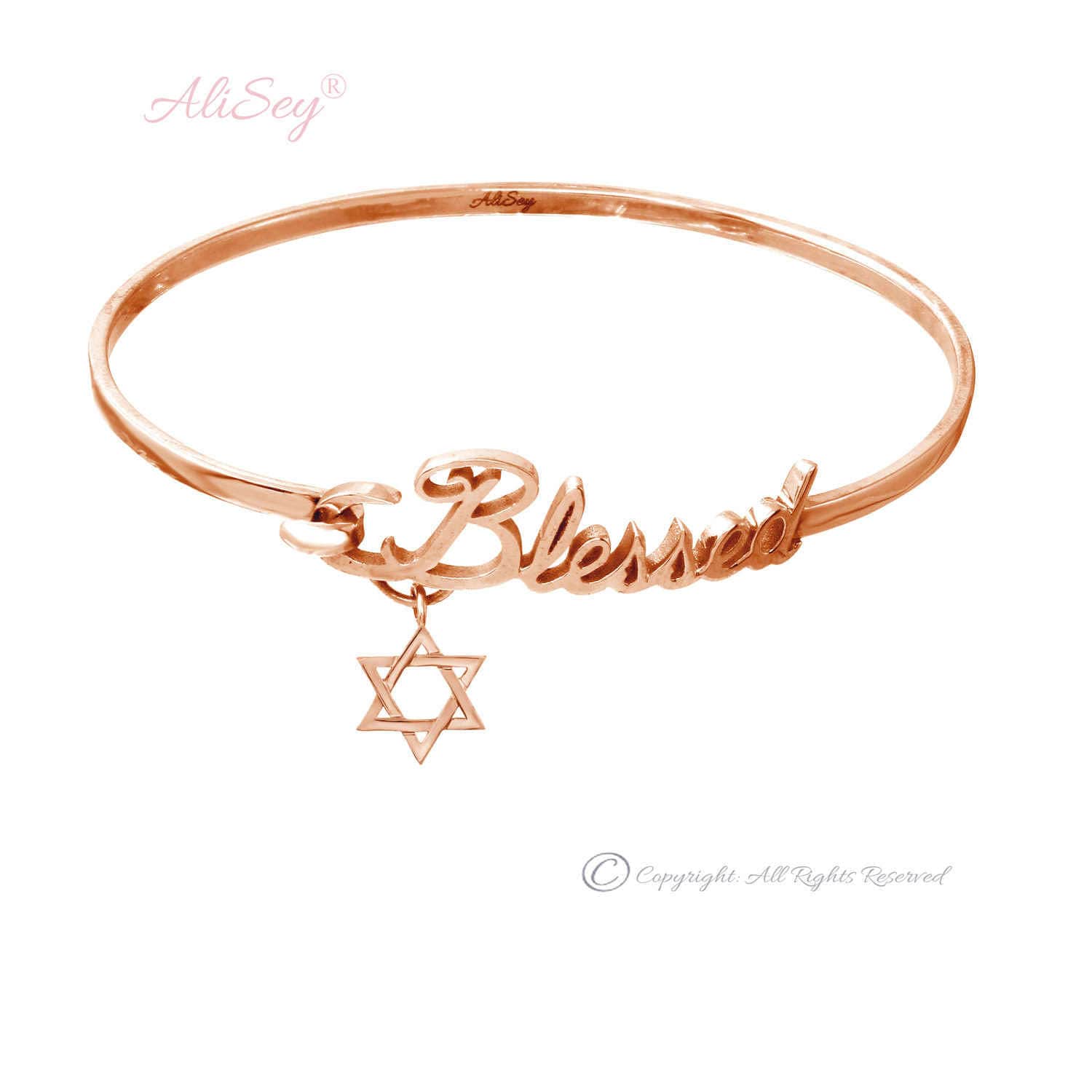 Armreif Blessed Armband Mit Davidstern Anhänger Aus Der Alisey "Blessed" Kollektion." Style-# Asb06Rgp von AliSeyDesigns