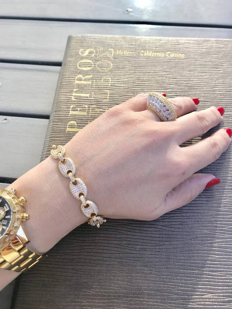 Ausgefallenes Cz Link Armband. Modell #asb09Gp von AliSeyDesigns