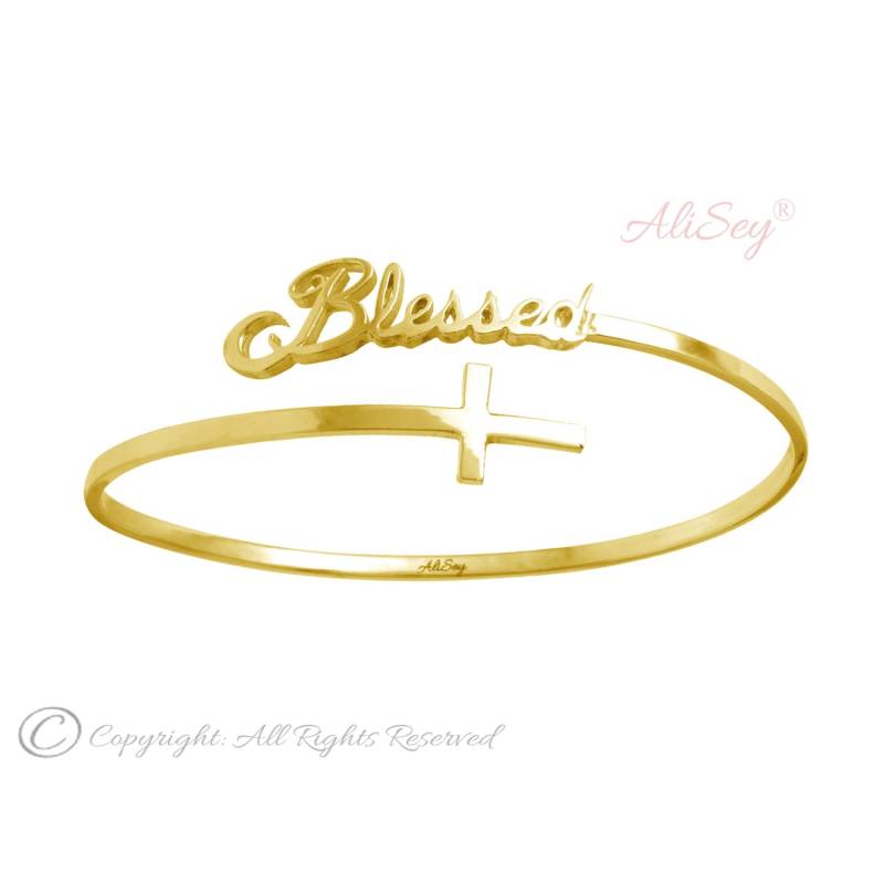 Blessed Cross Armband, Einzigartiges Design Aus Der Alisey Kollektion Blessed. Modell-Nr. Asb02Gp von AliSeyDesigns