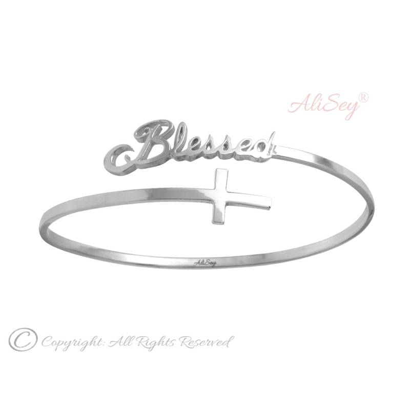 Blessed Cross Armband, Einzigartiges Design Aus Der Alisey Kollektion. Modell-Nr. Asb02Rh von AliSeyDesigns