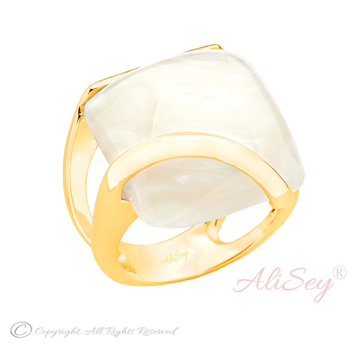 Cabochon Achat Ring Von Alisey. Style-# Asr04Gp von AliSeyDesigns