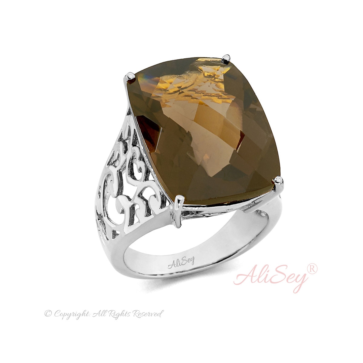 Filigraner Ring Mit Rauchquarz Von Alisey. Modell-Nr. Asr05Rh Filigraner Ring Mit Rauchquarz Von Alisey. Modell-Nr. Asr05Rh von AliSeyDesigns