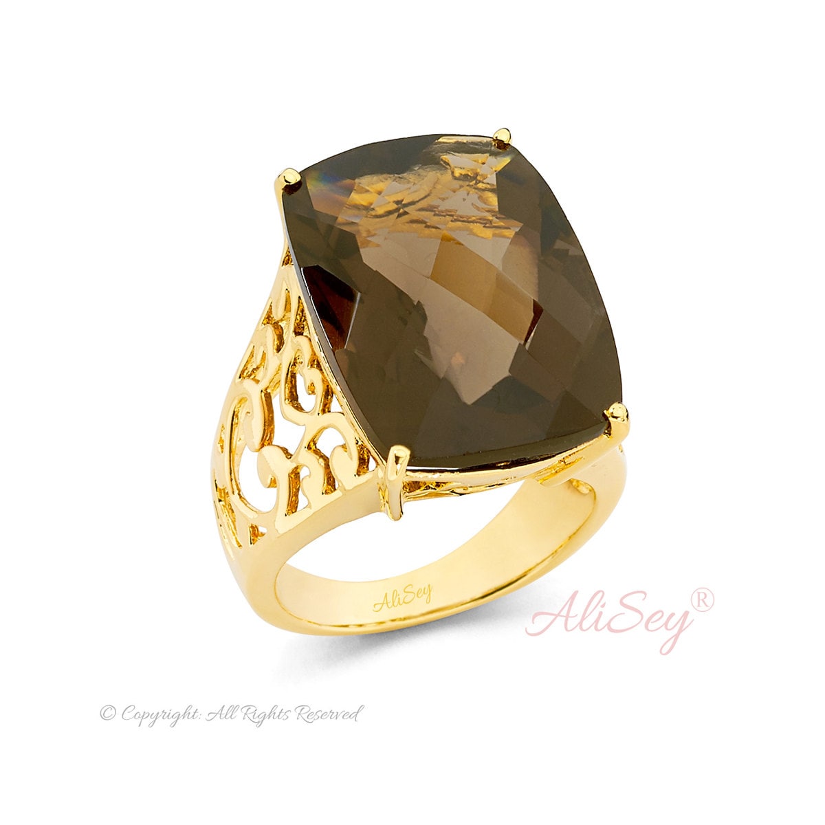 Filigraner Ring Mit Rauchquarz Von Alisey. Style-# Asr05Gp Filigraner Ring Mit Rauchquarz Von Alisey. Style-# Asr05Gp von AliSeyDesigns