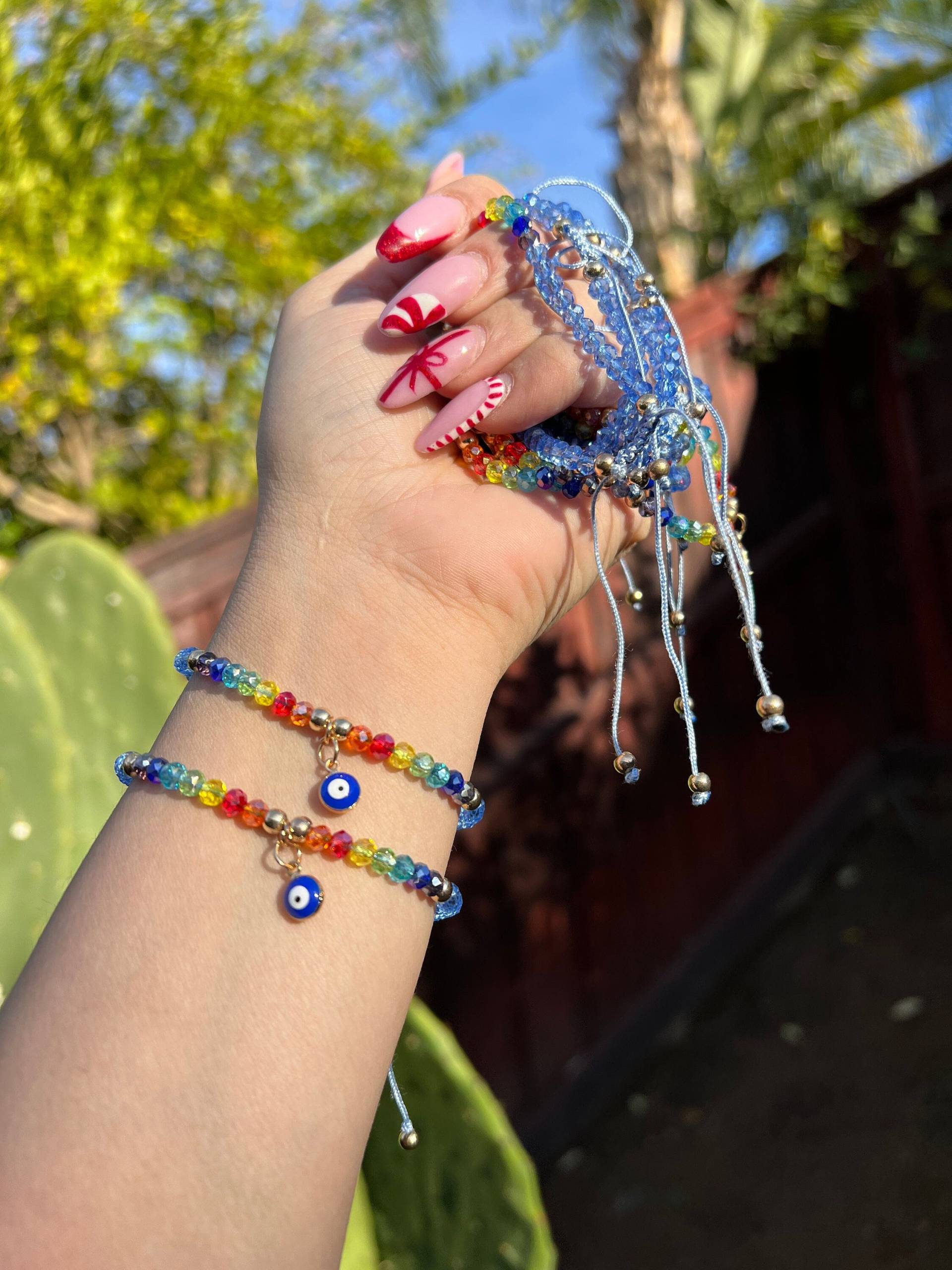 Baby Blau Regenbogen Evil Eye Armband, Armbänder Für Frauen, Schmuck, Geschenk, Einzigartige Geschenke, Beste Freundin Geschenk Sie von AliValCompany