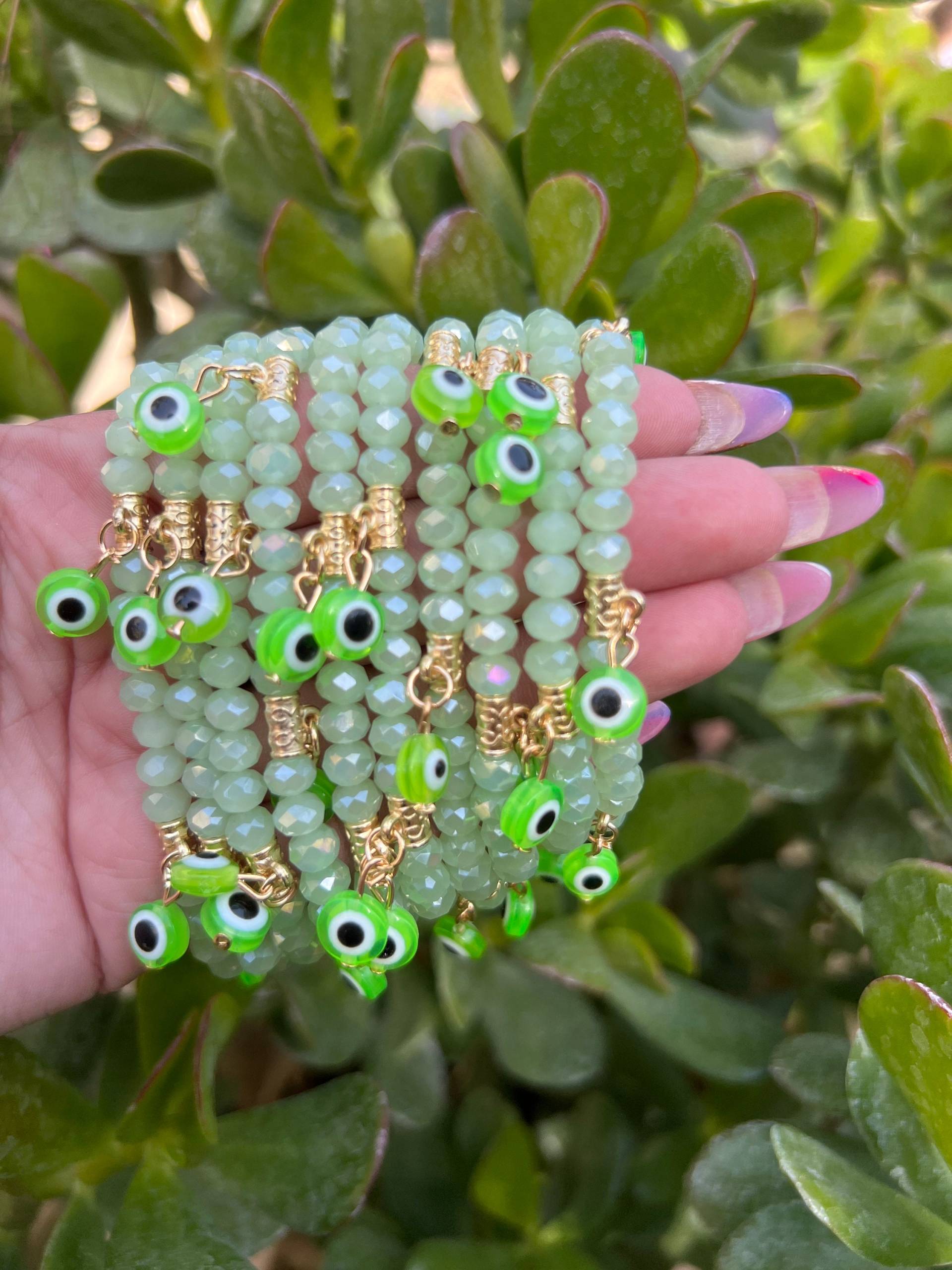 Lime Evil Eye Armband, Armbänder Für Frauen, Schmuck, Geschenk, Einzigartige Geschenke, Beste Freundin Geschenk Sie, Freundschaftsarmband von AliValCompany