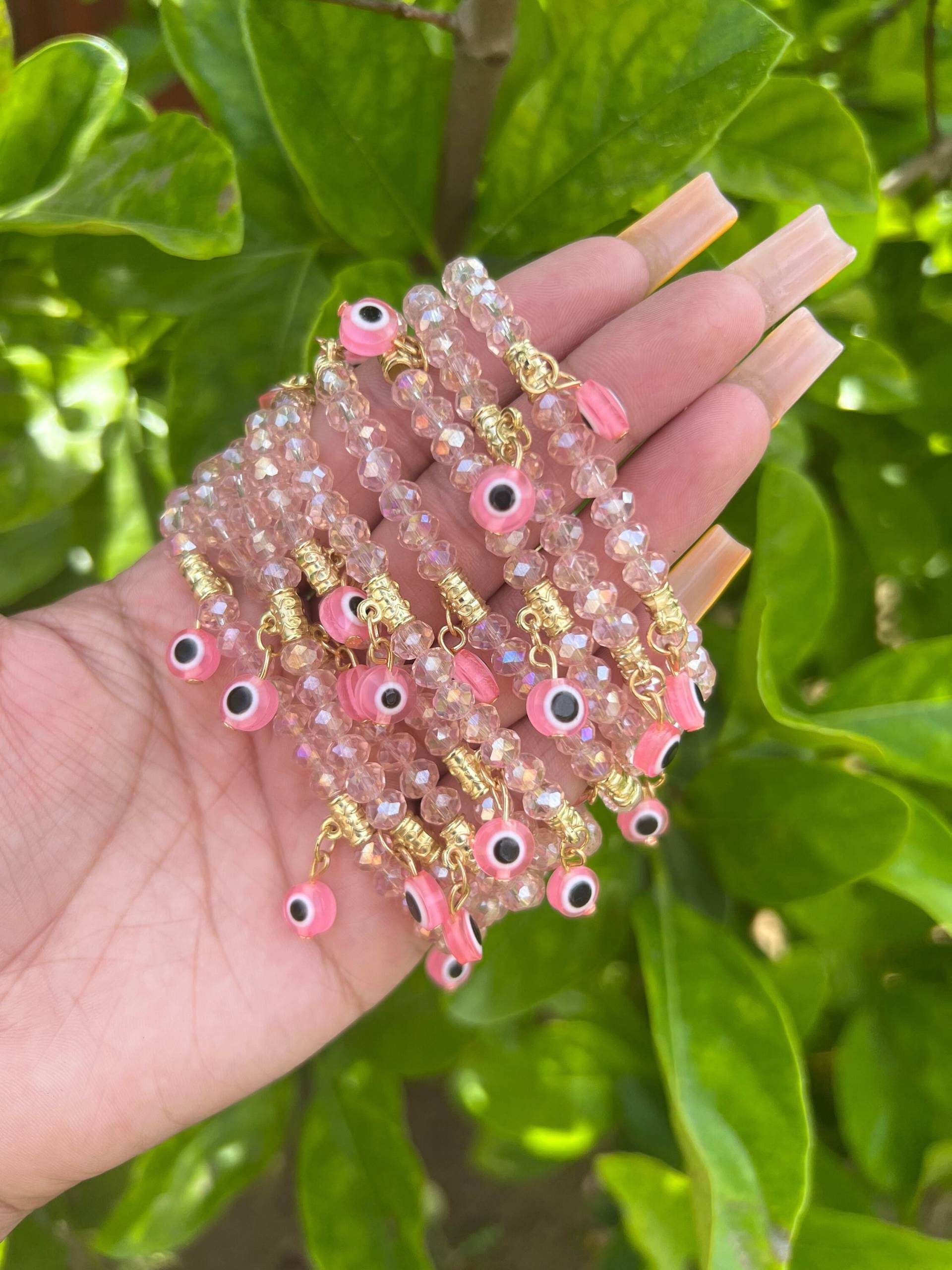 Pink Evil Eye Armband, Armbänder Für Frauen, Schmuck, Geschenk, Einzigartige Geschenke, Beste Freundin Geschenk Sie, Freundschaftsarmband von AliValCompany