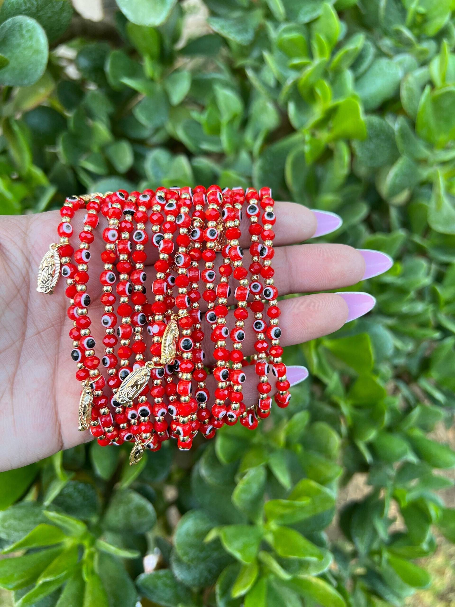 Rotes Böses Auge Armband, Armbänder Für Frauen, Schmuck, Geschenk, Einzigartige Geschenke, Beste Freundin Geschenk Sie, Freundschaftsarmband von AliValCompany