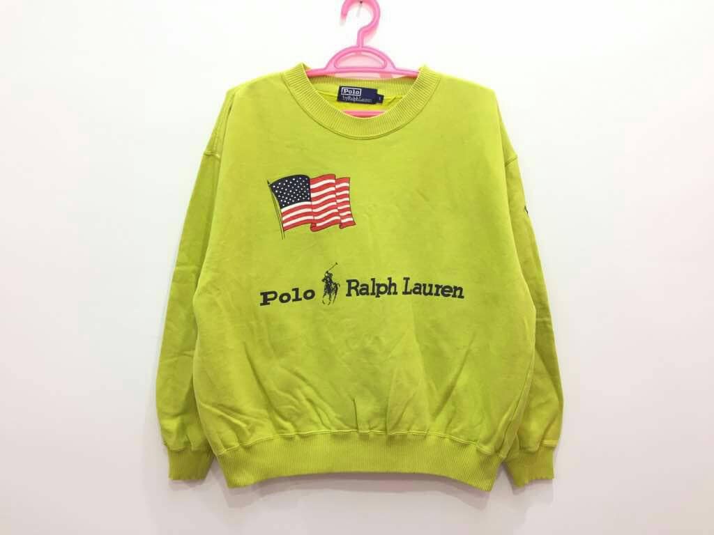 Selten Vintage Polo Ralph Lauren Small Pony Pullover Jumper Spellout Sweatshirt von AliaShopVintage
