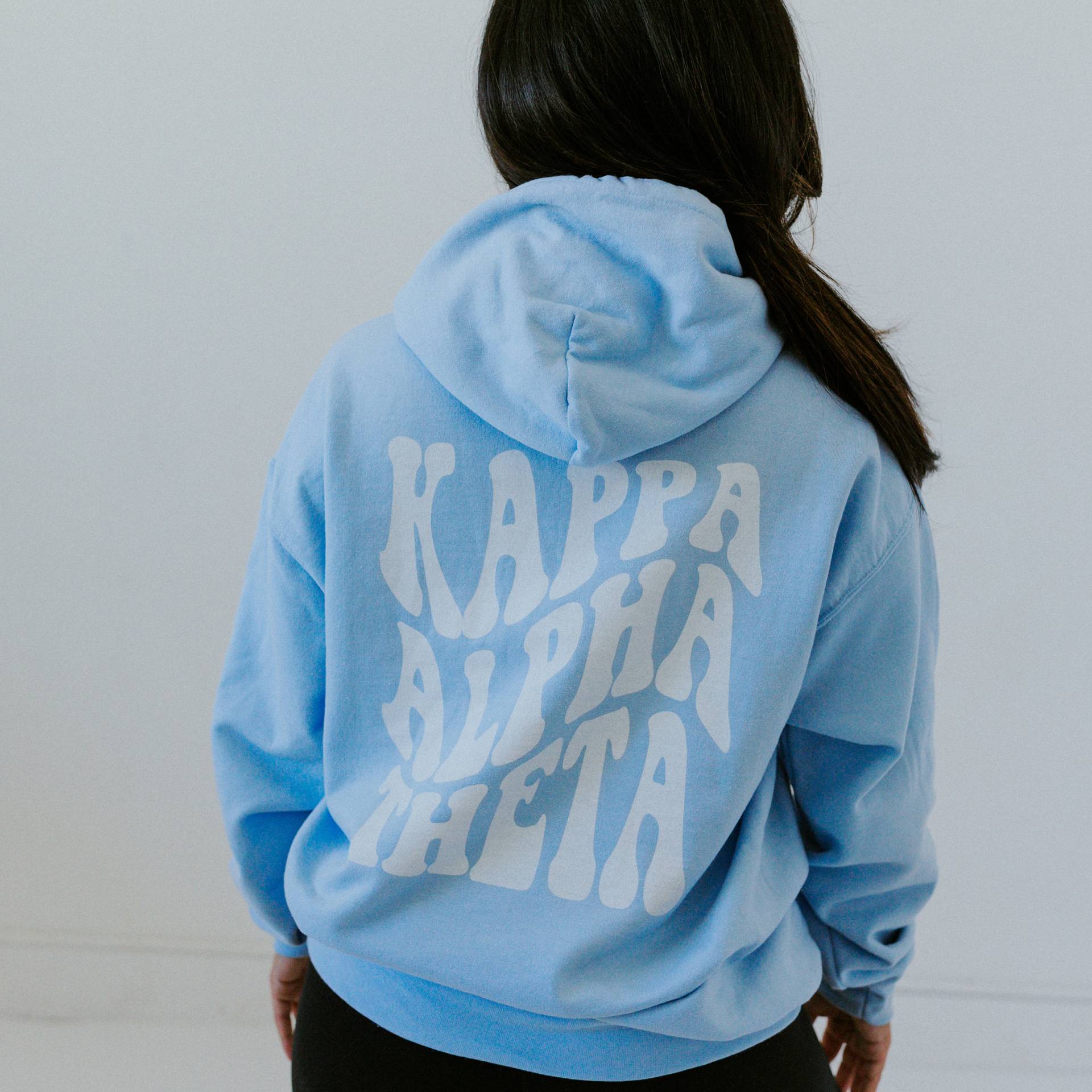 Funky Baby Blue Hoodie/Sorority Sweatshirt Apparel Greek von AliandAriel