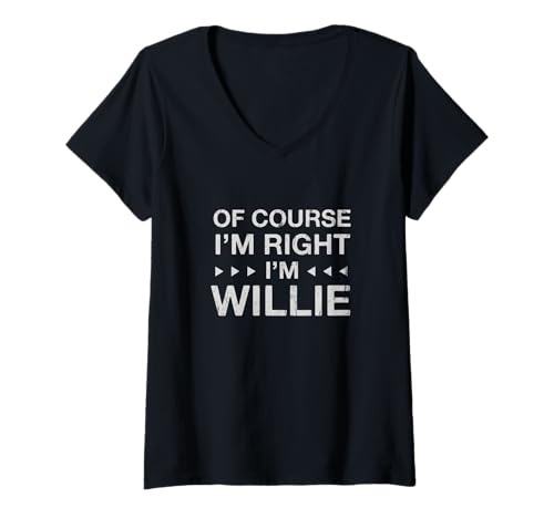 Damen Of Course I'm Right I'm Willie Name Personalisierter Spitzname T-Shirt mit V-Ausschnitt Damen Of Course I'm Right I'm Willie Name Personalisierter Spitzname T-Shirt mit V-Ausschnitt von Alias Custom Friends Funny Customized