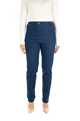 Alica Schicke Damen Jeans mit Gummibund, Stretch und geradem Schnitt, Schicke Schlupfhose mit Verzierungen von Alica