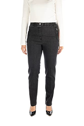 Alica Schicke Damen Jeans mit Gummibund, Stretch und geradem Schnitt, Schicke Schlupfhose mit Verzierungen von Alica