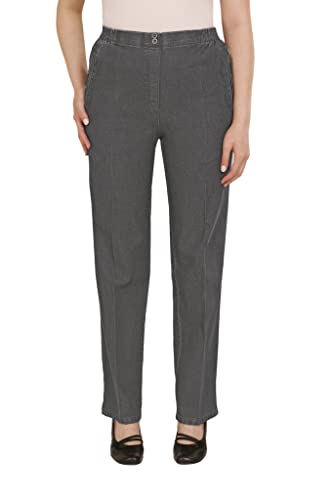 Alica Sommer Jeans mit schicker Stickerei, Gummizug, gerader Schnitt, Hosentaschen mit Reißverschluss, Senioren Schlupfhose Alica Sommer Jeans mit schicker Stickerei, Gummizug, gerader Schnitt, Hosentaschen mit Reißverschluss, Senioren Schlupfhose von Alica