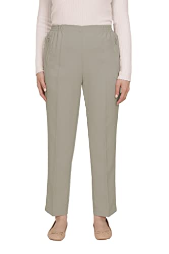 Alica Sommer Schlupfhose mit schicker Stickerei, Gummizug, gerader Schnitt, Hosentaschen mit Reißverschluss, klassich einfarbig, unifarben von Alica