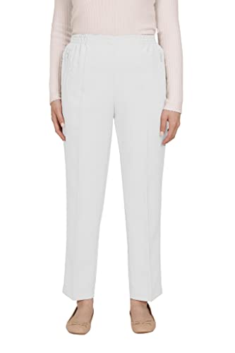 Alica Sommer Schlupfhose mit schicker Stickerei, Gummizug, gerader Schnitt, Hosentaschen mit Reißverschluss, klassich einfarbig, unifarben Alica Sommer Schlupfhose mit schicker Stickerei, Gummizug, gerader Schnitt, Hosentaschen mit Reißverschluss, klassich einfarbig, unifarben von Alica
