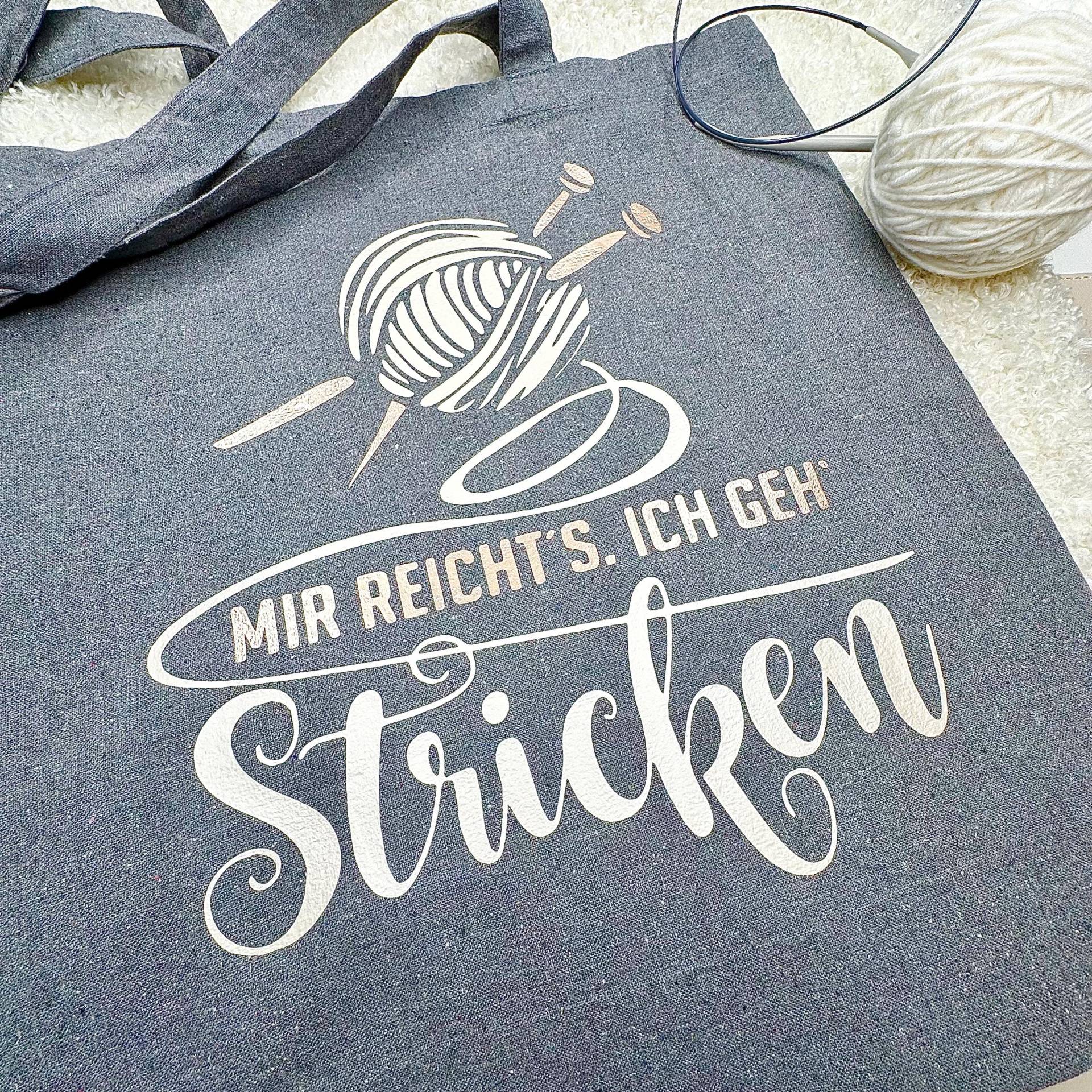 stricken Xxl Jutebeutel Tasche Beutel Einkauf Plotter Mama Oma Geschenk Spruch von AlicasSchlawiner