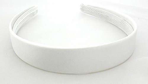 2.5cm White Satin Covered Alice Band Head Band Hair Accessory 2.5cm White Satin Covered Alice Band Head Band Hair Accessory von Alice Bands