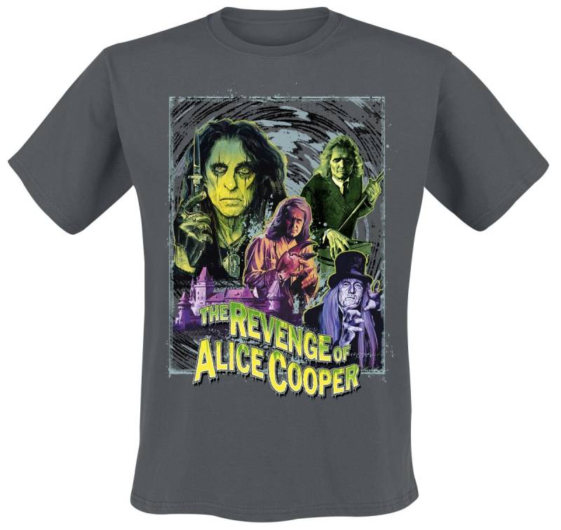 Alice Cooper T-Shirt - Revenge Splatter - S bis 3XL - für Männer - Größe XXL - charcoal  - Lizenziertes Merchandise! von Alice Cooper