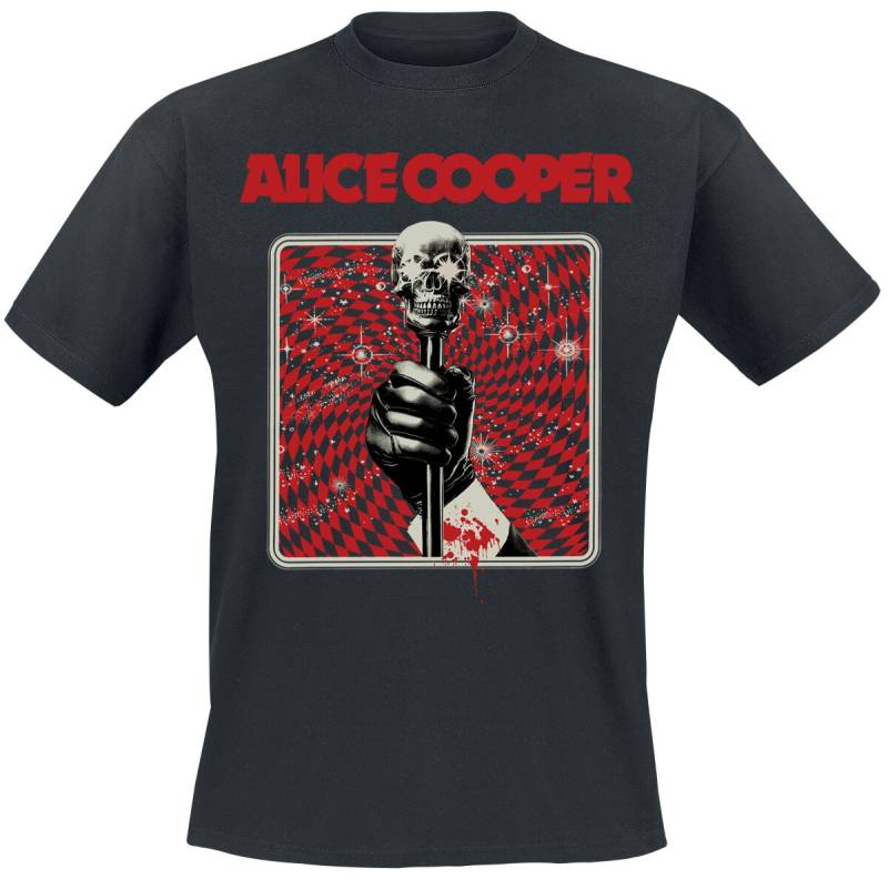 Alice Cooper T-Shirt - Skull Cane - M - für Männer - Größe M - schwarz  - Lizenziertes Merchandise! von Alice Cooper