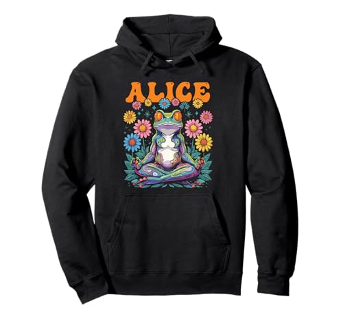 Alice Skurriles Frosch-Design für Mädchen Name Alice Pullover Hoodie Alice Skurriles Frosch-Design für Mädchen Name Alice Pullover Hoodie von Alice Designs for Girls Name Alice