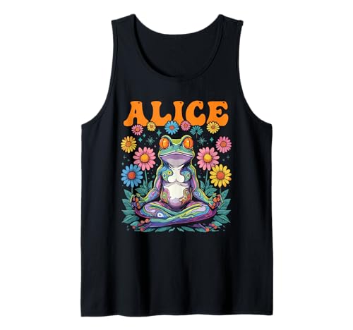 Alice Skurriles Frosch-Design für Mädchen Name Alice Tank Top von Alice Designs for Girls Name Alice