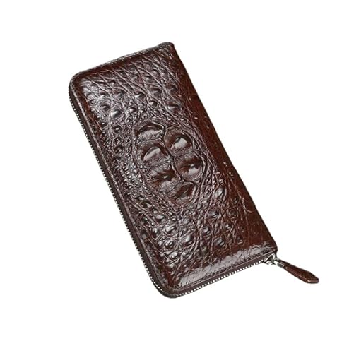 Alice Fan Luxuriöse Herren-Geldbörse aus echtem Krokodilleder mit Reißverschluss Lange Geldbörse Herren-Geldbörse Clutch-Tasche Krokodil Kopf braun Geldbörse aus natürlichem Krokodilleder Alice Fan Luxuriöse Herren-Geldbörse aus echtem Krokodilleder mit Reißverschluss Lange Geldbörse Herren-Geldbörse Clutch-Tasche Krokodil Kopf braun Geldbörse aus natürlichem Krokodilleder von Alice Fan