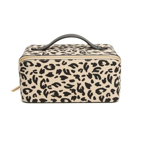 Alice Wheeler London Leopard Print Train Case Beauty Organizer mit Innentaschen, 24 x 12 x 12 cm von Alice Wheeler