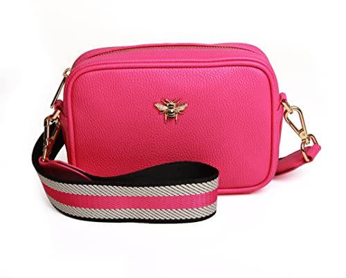 Alice Wheeler Mini-Umhängetasche aus veganem Leder Bee, hot pink, One Size von Alice Wheeler