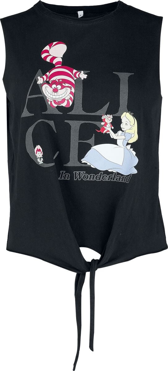 Alice im Wunderland Alice - Wording Top schwarz in S von Alice im Wunderland