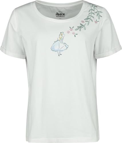 Alice im Wunderland Alice with Roses Frauen T-Shirt weiß M von Alice im Wunderland