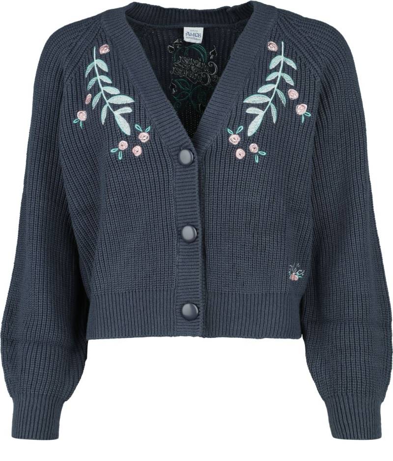 Alice im Wunderland - Disney Cardigan - Curios And Curioser - S bis XXL - für Damen - Größe L - dunkelblau  - EMP exklusives Merchandise! von Alice im Wunderland