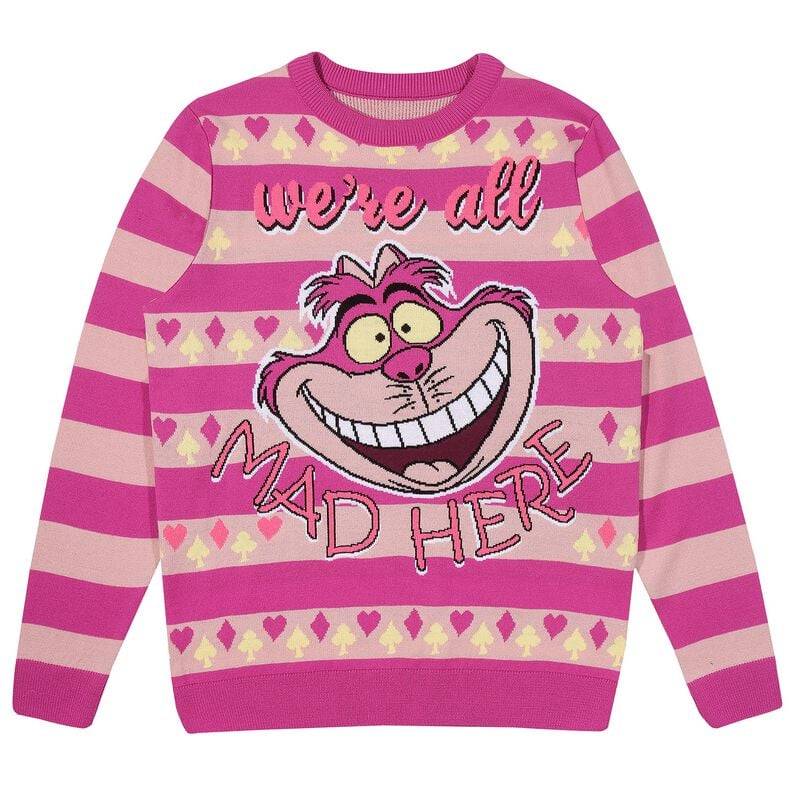 Alice im Wunderland - Disney Strickpullover - All Mad Here - S bis XXL - für Männer - Größe M - multicolor  - Lizenzierter Fanartikel von Alice im Wunderland
